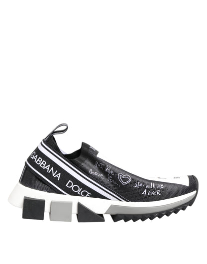 Dolce &amp; Gabbana Scarpe da ginnastica basse nere e bianche Sorrento