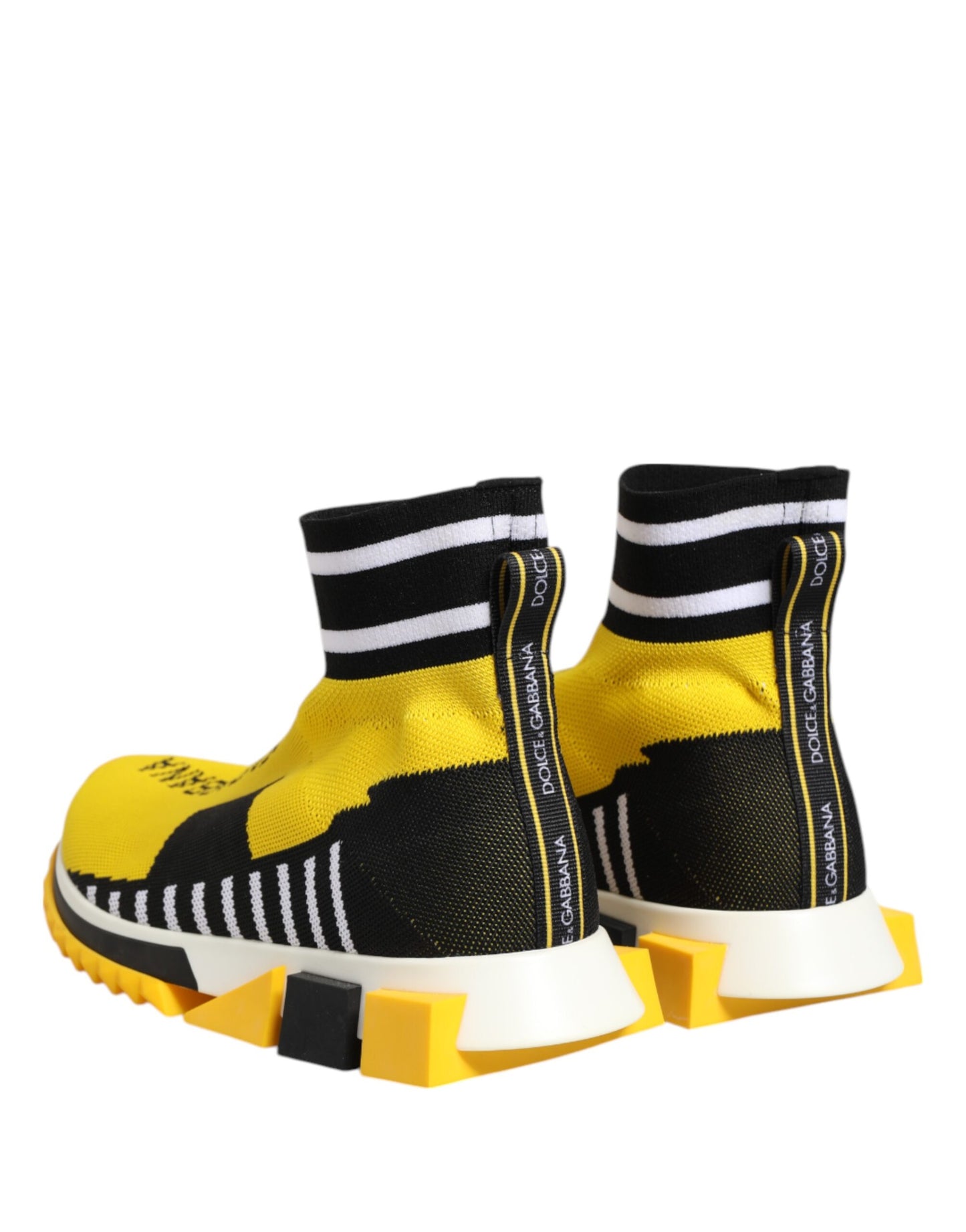 Dolce &amp; Gabbana Calzini Sorrento Neri Gialli Scarpe Sneakers