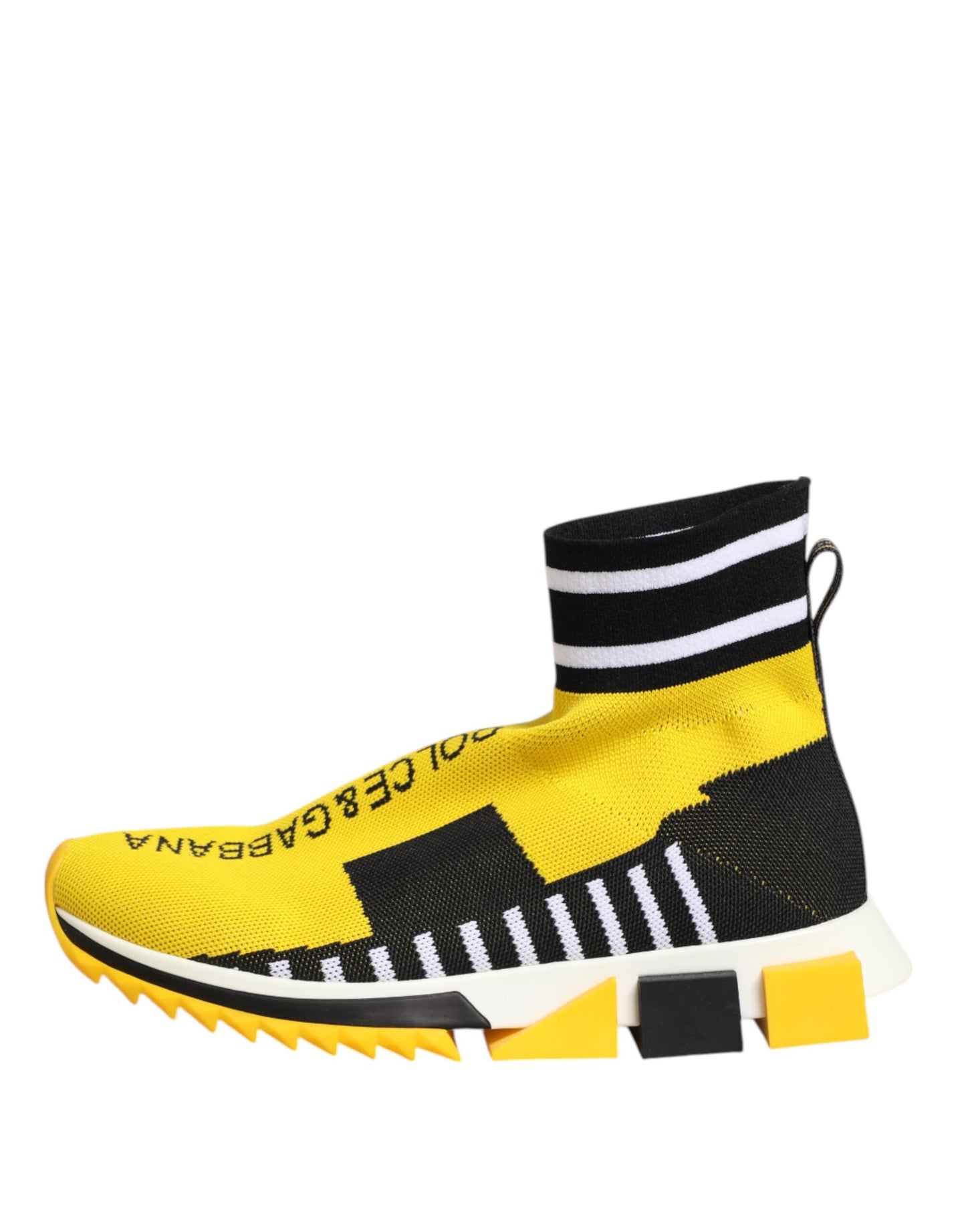 Dolce &amp; Gabbana Calzini Sorrento Neri Gialli Scarpe Sneakers