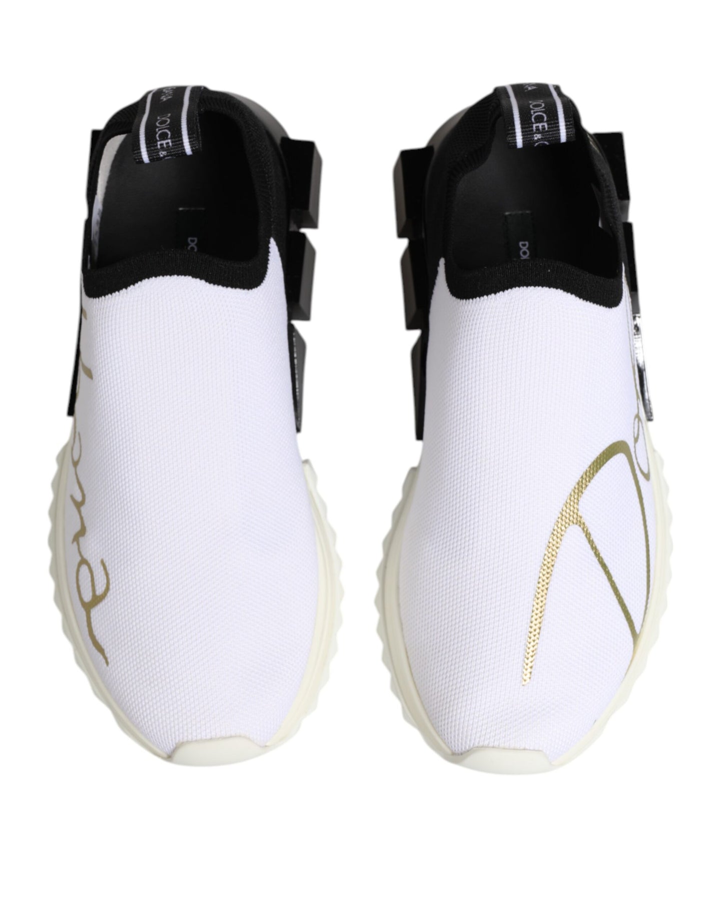 Dolce &amp; Gabbana Scarpe da ginnastica basse bianche nere Sorrento