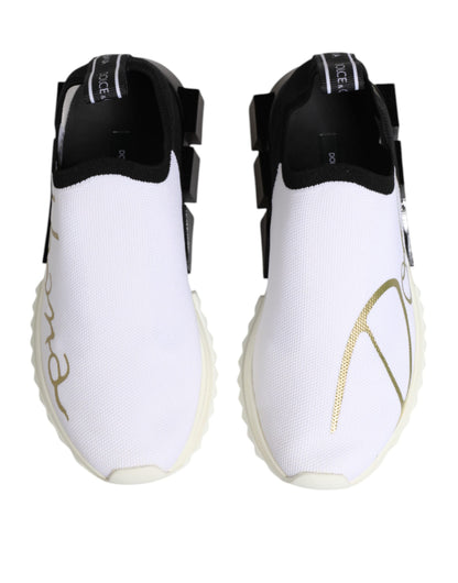 Dolce &amp; Gabbana Scarpe da ginnastica basse bianche nere Sorrento