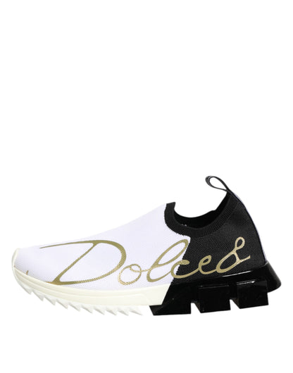 Dolce &amp; Gabbana Scarpe da ginnastica basse bianche nere Sorrento