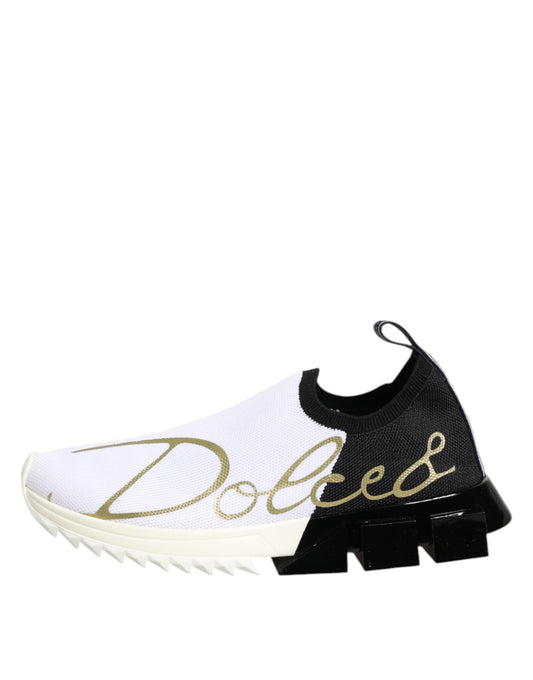 Dolce &amp; Gabbana Scarpe da ginnastica basse bianche nere Sorrento
