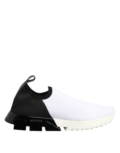 Dolce &amp; Gabbana Scarpe da ginnastica basse bianche nere Sorrento
