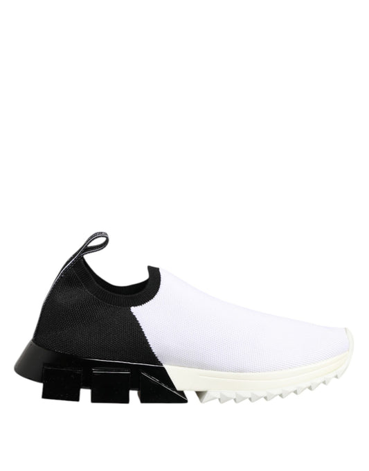 Dolce &amp; Gabbana Scarpe da ginnastica basse bianche nere Sorrento