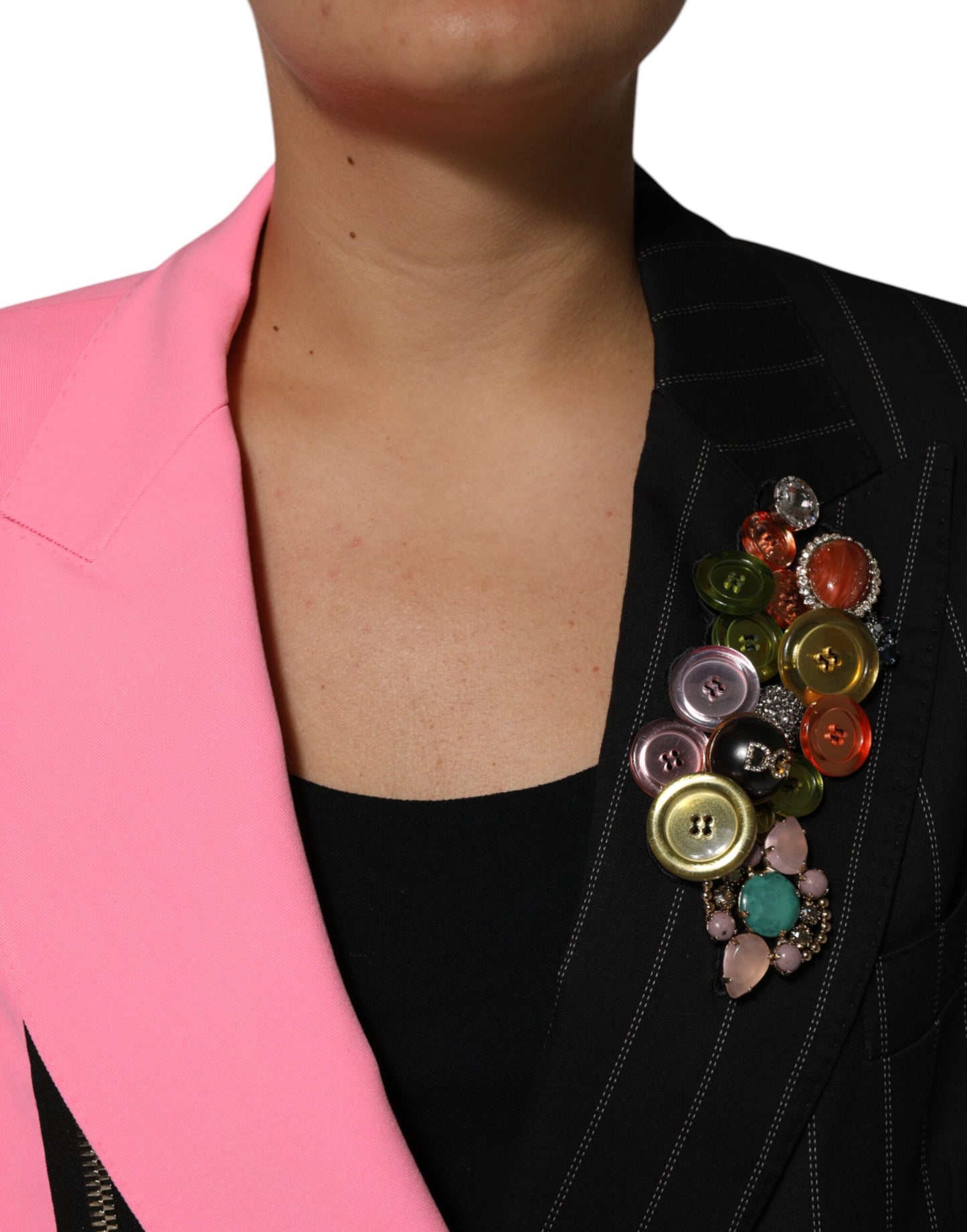 Giacca-cappotto con patchwork multicolore Dolce &amp; Gabbana