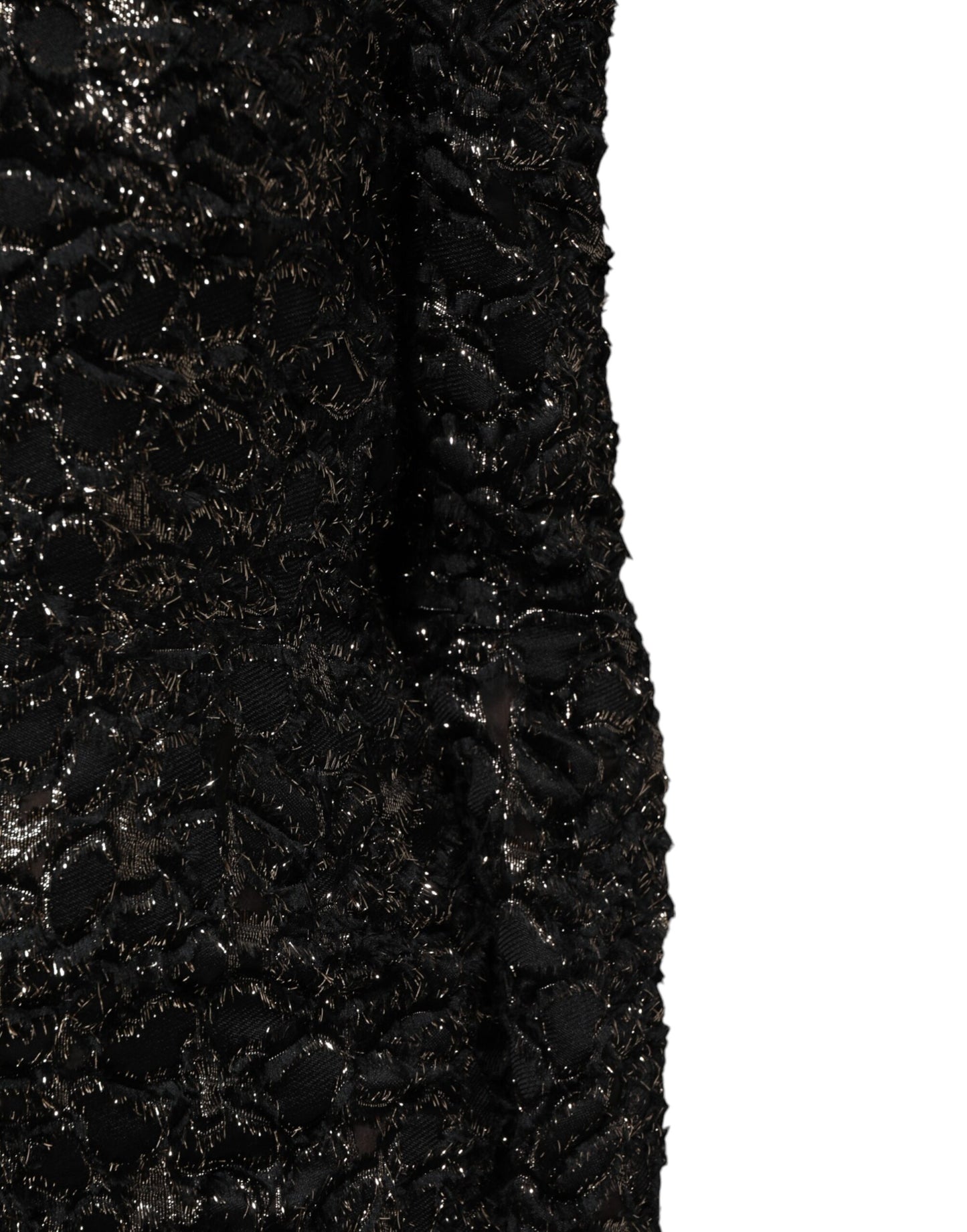 Abito tubino in tweed bouclé con paillettes nere Dolce &amp; Gabbana