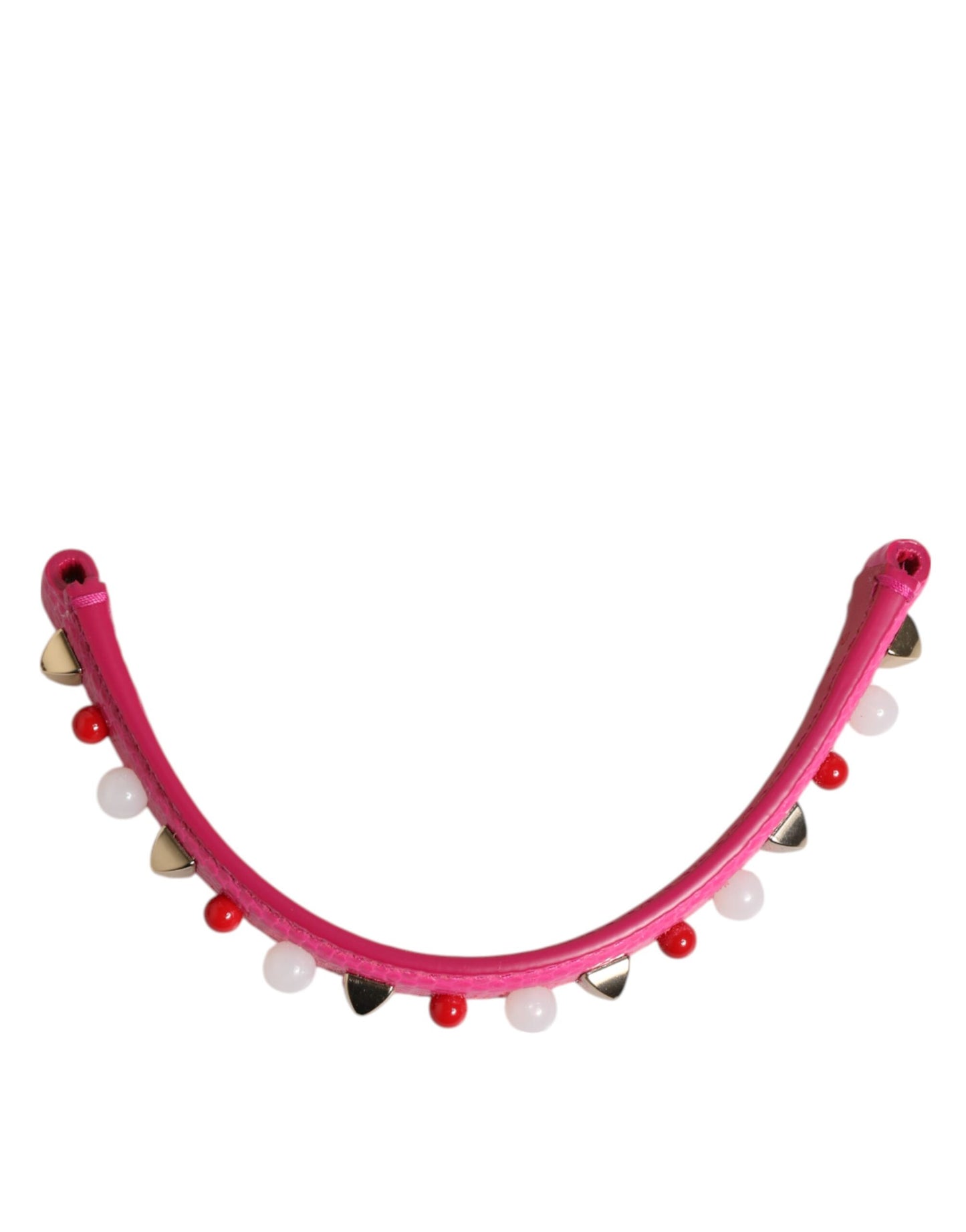 Borsa a tracolla da donna con manico in pelle decorata rosa Dolce &amp; Gabbana