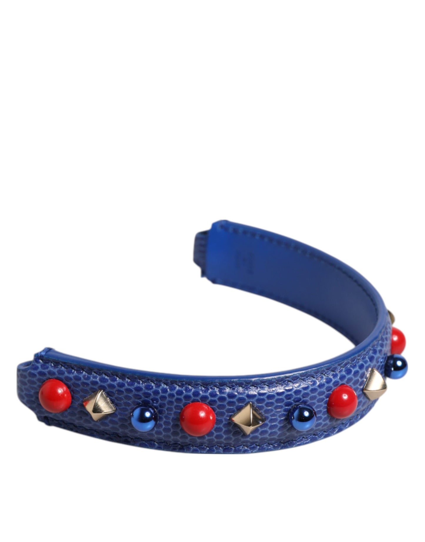 Borsa a tracolla da donna con manico in pelle decorata blu Dolce &amp; Gabbana