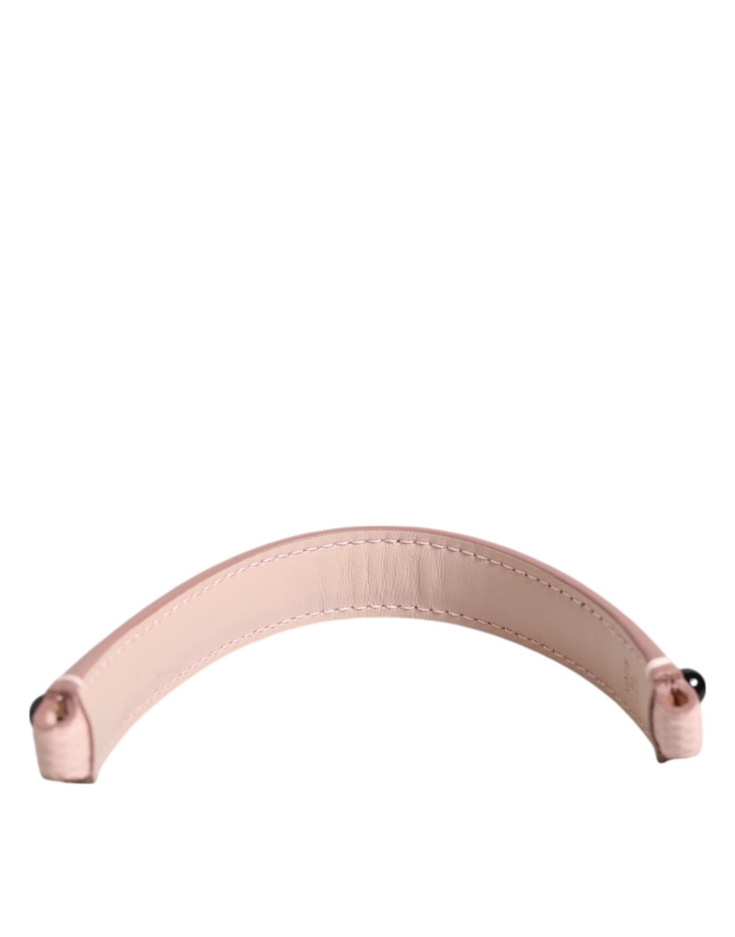 Borsa a tracolla con manico in pelle decorata rosa chiaro Dolce &amp; Gabbana