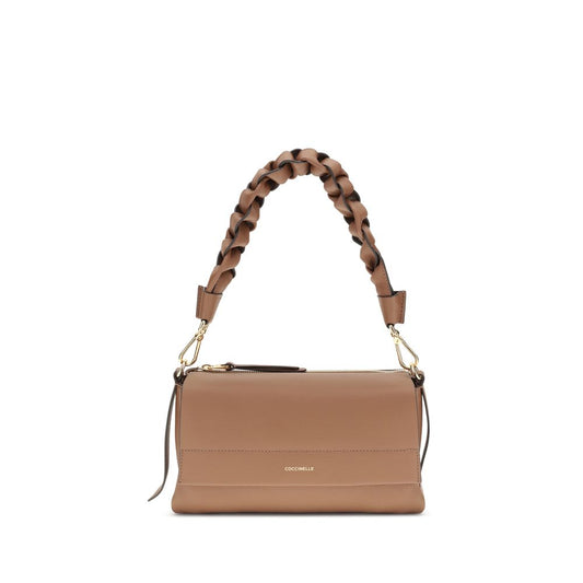 Borsa a tracolla Coccinelle Bos Taurus in pelle di vitello beige