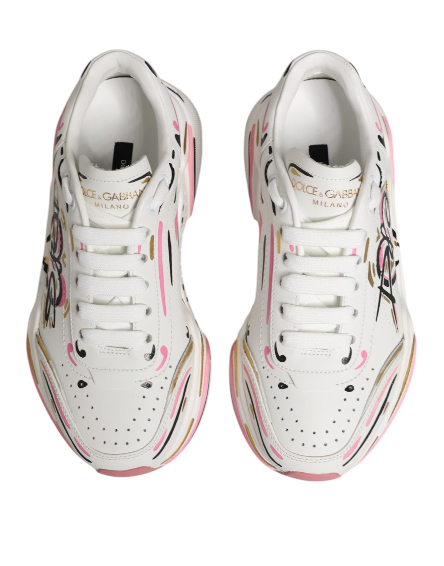 Scarpe da ginnastica DAYMASTER dipinte a mano multicolore Dolce &amp; Gabbana