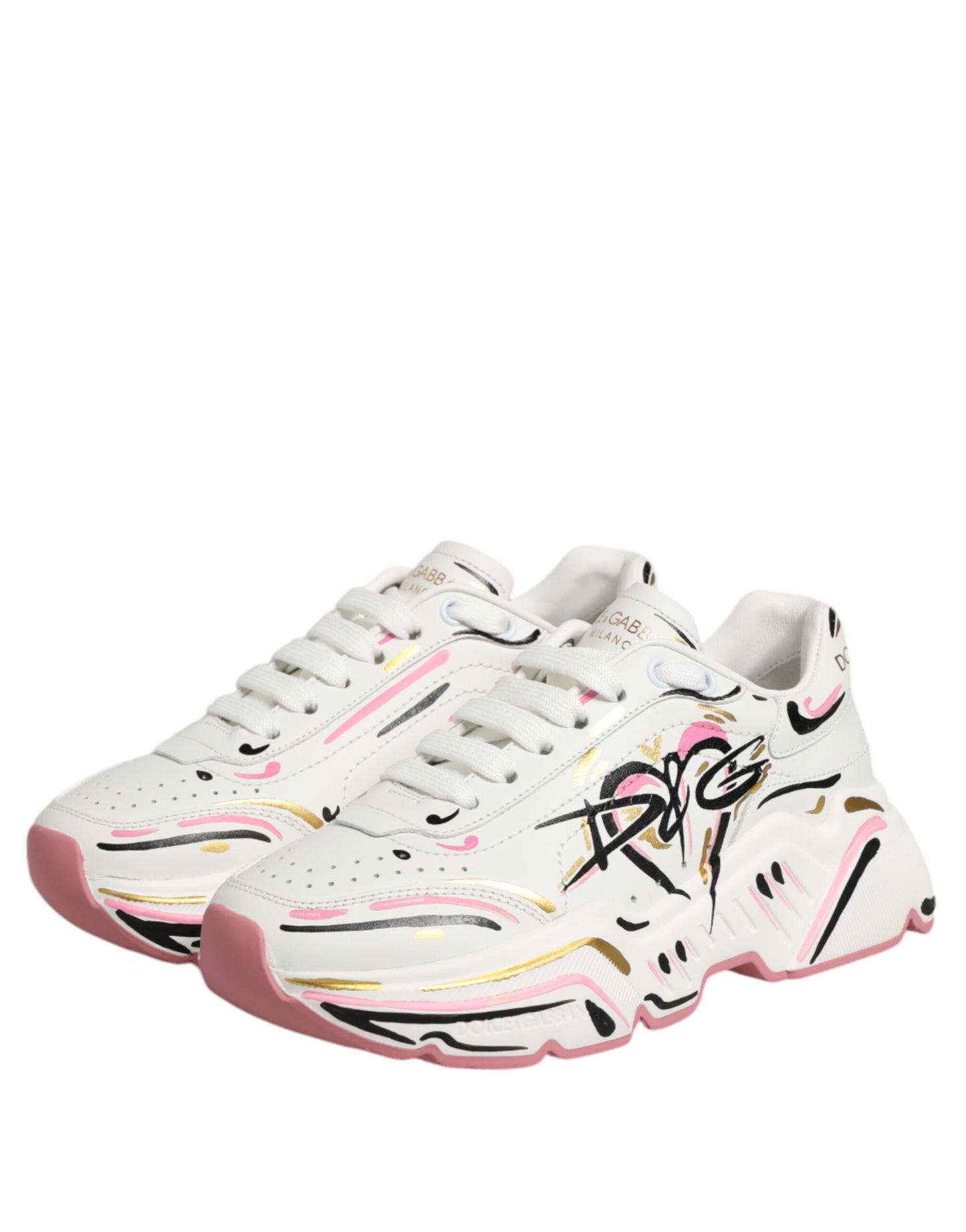 Scarpe da ginnastica DAYMASTER dipinte a mano multicolore Dolce &amp; Gabbana