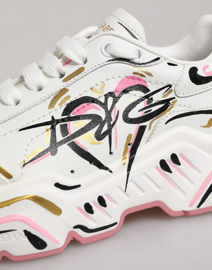 Scarpe da ginnastica DAYMASTER dipinte a mano multicolore Dolce &amp; Gabbana