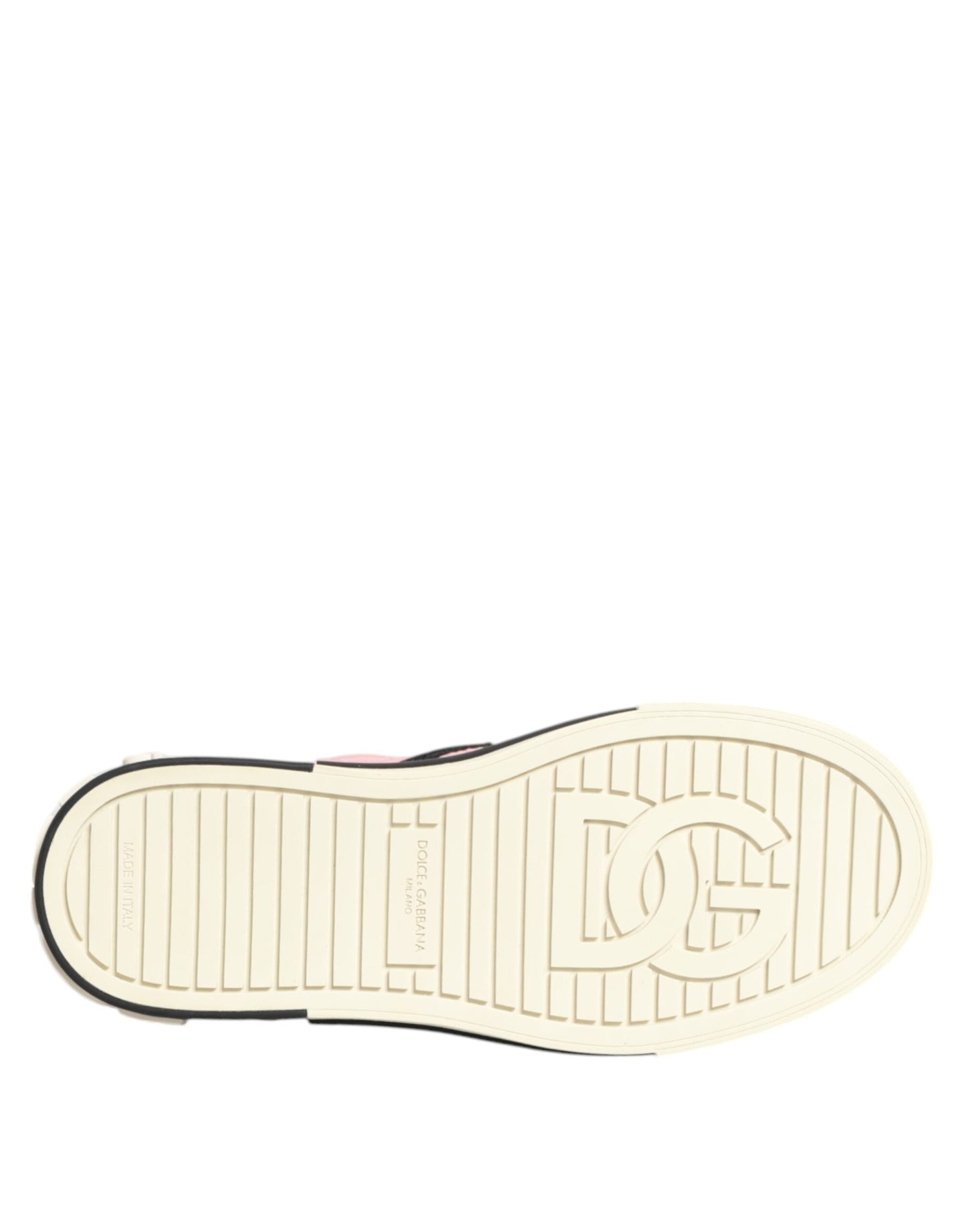 Scarpe da ginnastica slip-on in nylon trapuntato rosa Dolce &amp; Gabbana