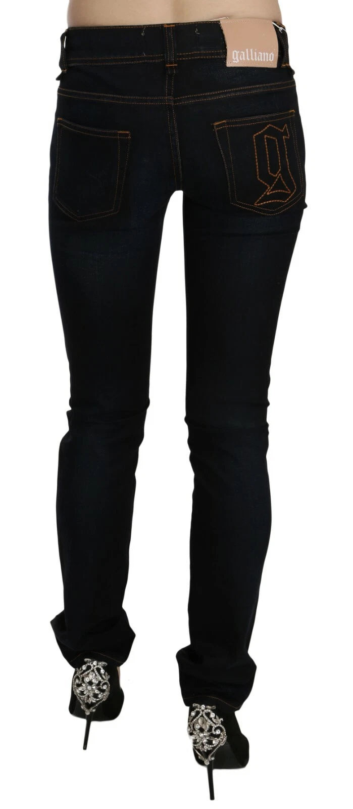 Jeans casual slim fit a vita media blu scuro John Galliano 