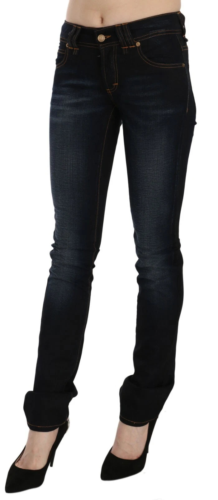 Jeans casual slim fit a vita media blu scuro John Galliano 