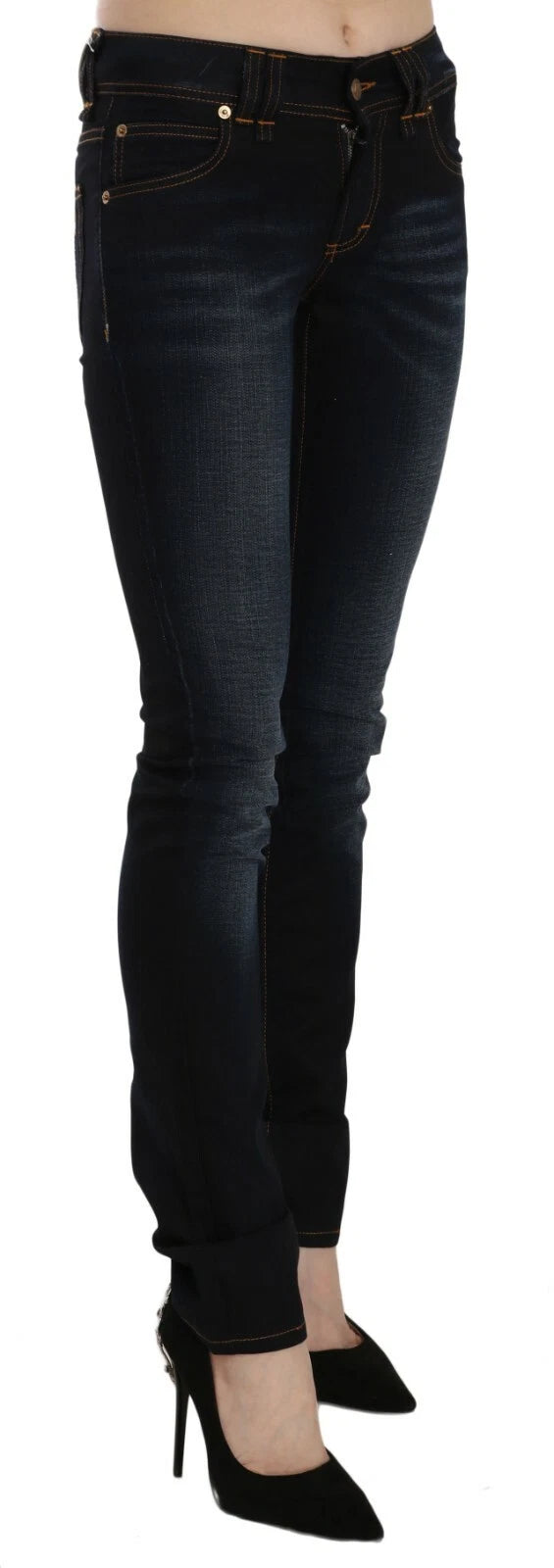 Jeans casual slim fit a vita media blu scuro John Galliano 