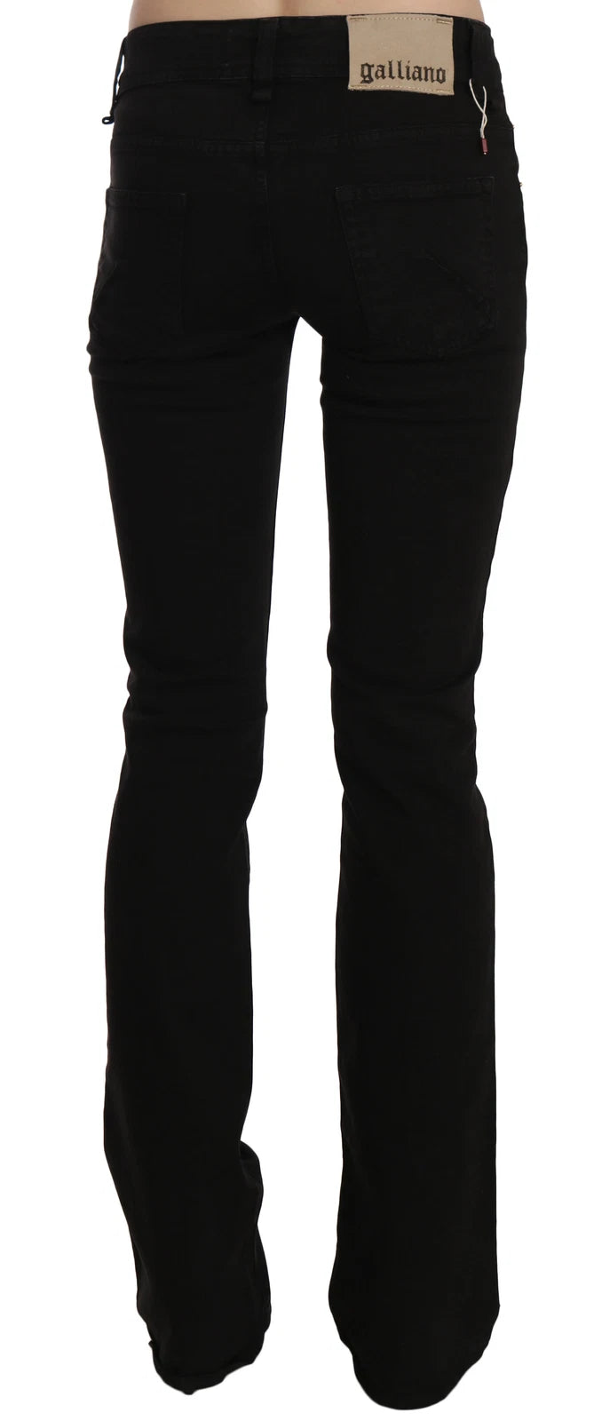 Jeans casual skinny a vita bassa e gamba stretta neri John Galliano 