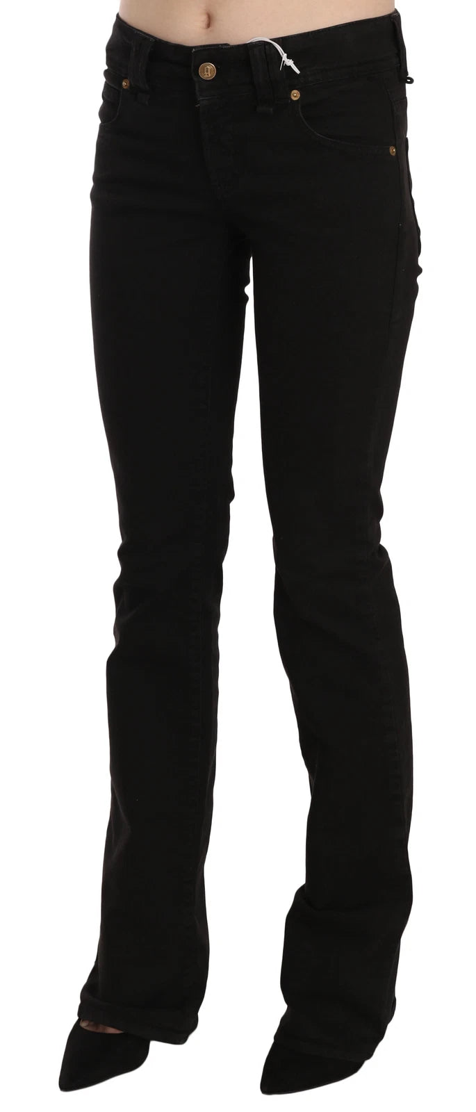 Jeans casual skinny a vita bassa e gamba stretta neri John Galliano 