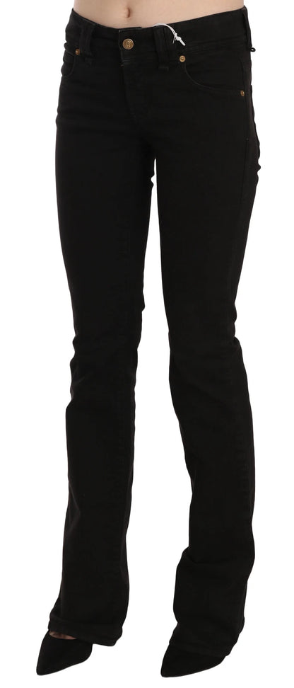 Jeans casual skinny a vita bassa e gamba stretta neri John Galliano 