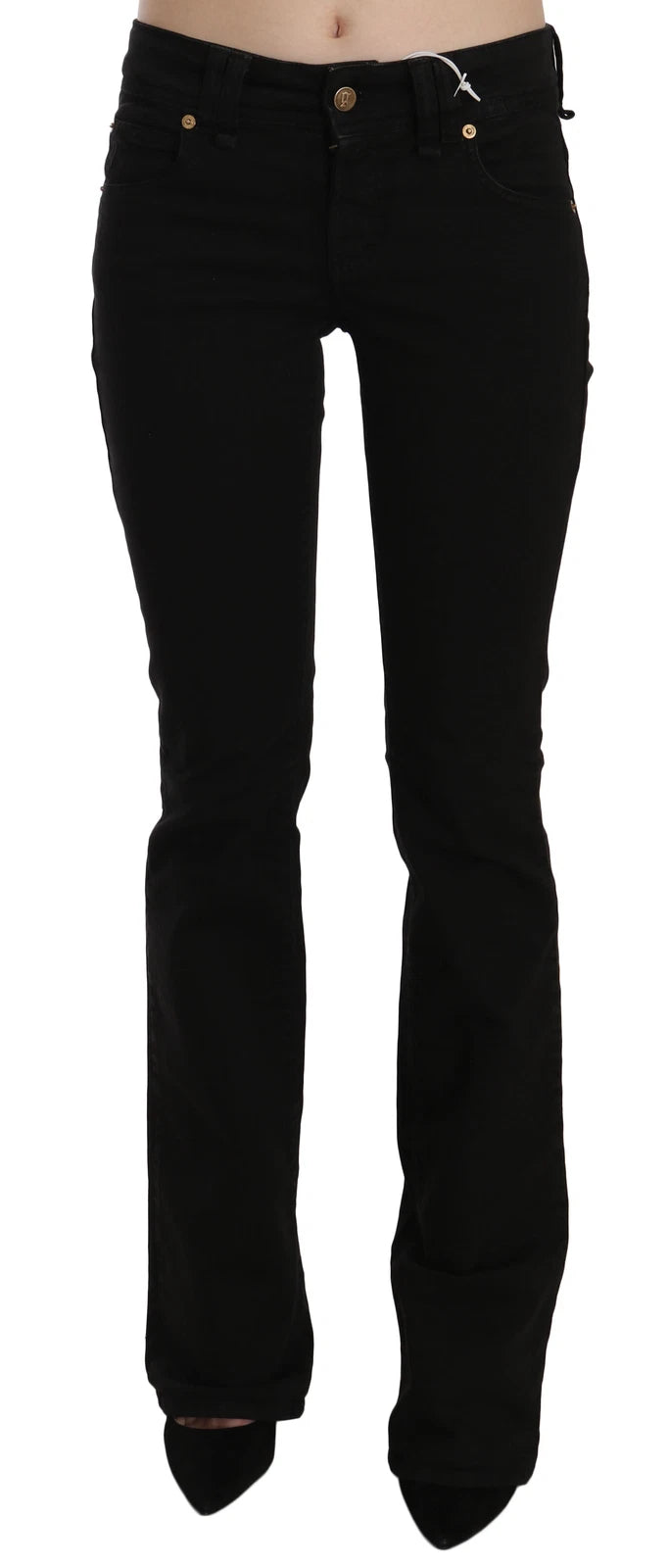 Jeans casual skinny a vita bassa e gamba stretta neri John Galliano 