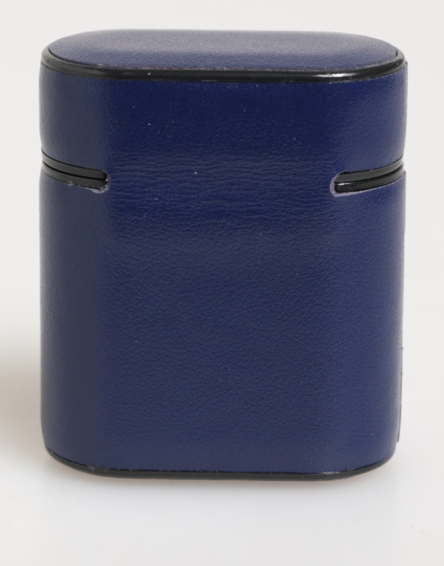 Custodia a libro per Airpods da uomo Dolce &amp; Gabbana in pelle blu con logo stampato