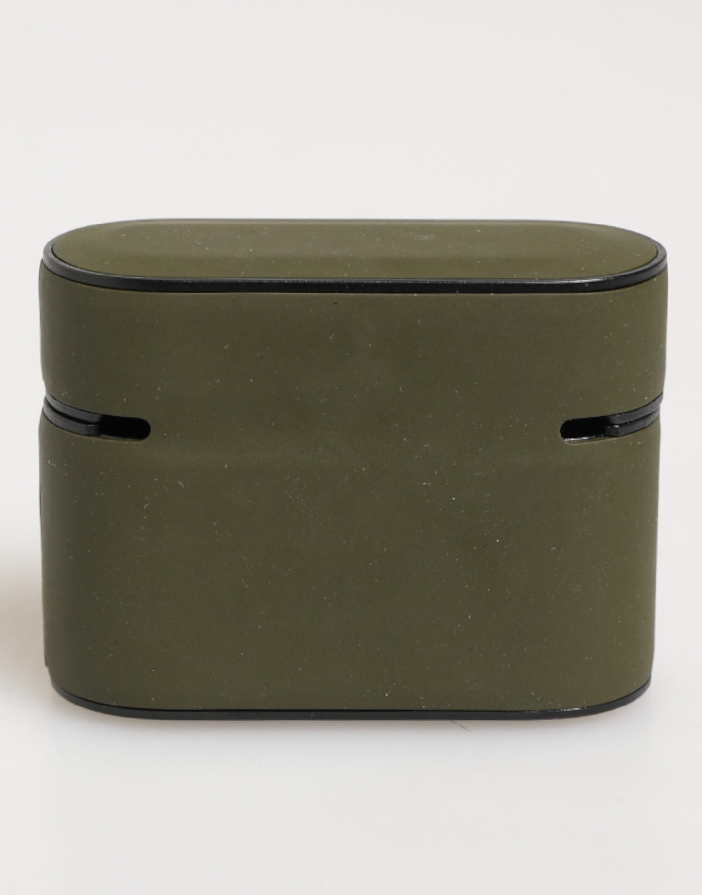 Custodia per Airpods Dolce &amp; Gabbana con logo in gomma verde militare in rilievo
