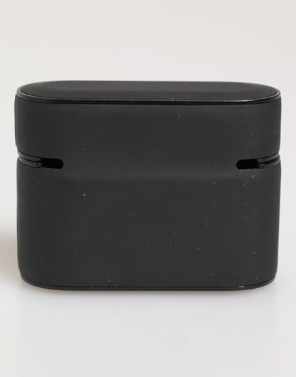 Custodia per Airpods Dolce &amp; Gabbana con logo in gomma nero e giallo in rilievo