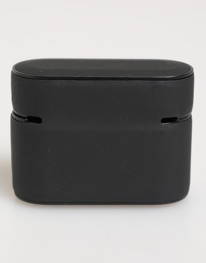 Custodia per Airpods Dolce &amp; Gabbana con logo in gomma nero-arancione in rilievo