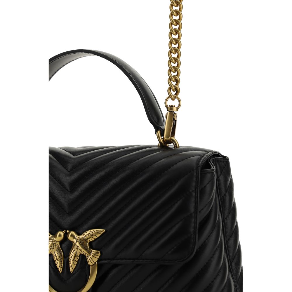 Portafoglio PINKO Bos Taurus in pelle di vitello nera