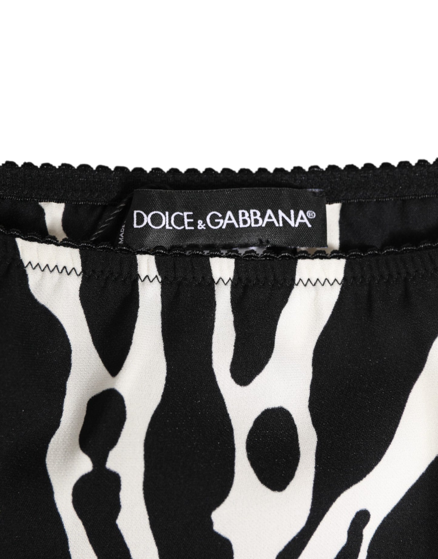 Dolce &amp; Gabbana Slip intimo con stampa zebrata nera e bianca