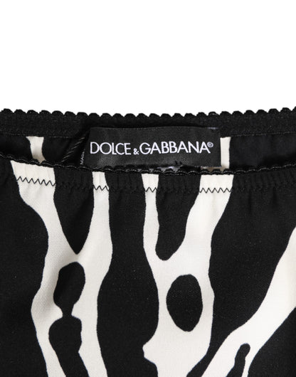 Dolce &amp; Gabbana Slip intimo con stampa zebrata nera e bianca