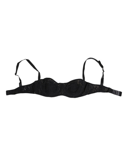 Dolce &amp; Gabbana Reggiseno con ferretto in pizzo nero Lingerie Intimo