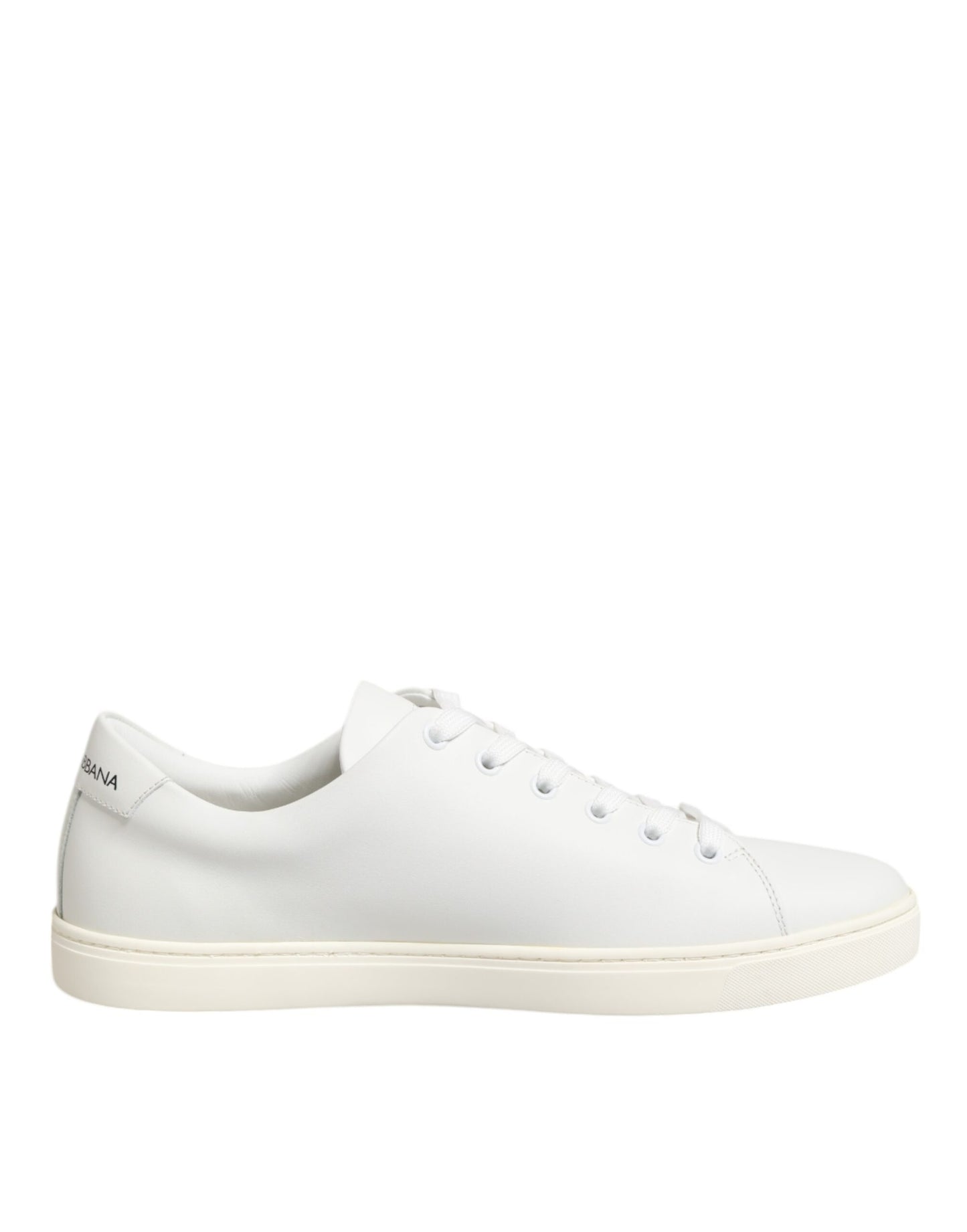 Scarpe da ginnastica bianche in pelle con toppa a forma di cuore sacro di Dolce &amp; Gabbana