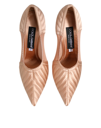 Dolce &amp; Gabbana Cipria Scarpe décolleté a spillo in rete di raso color carne