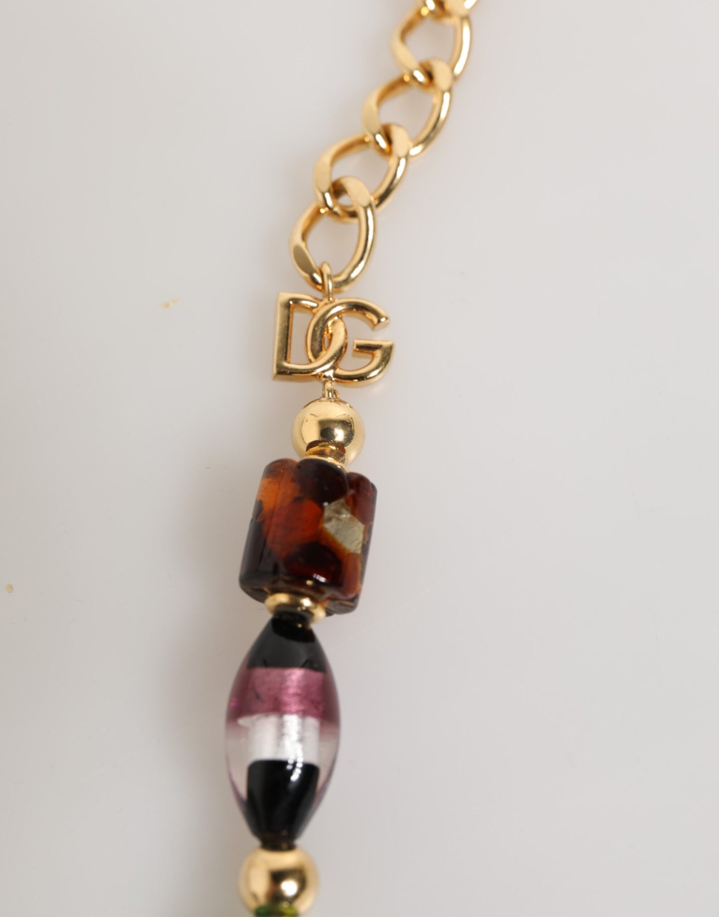Collana con perle di vetro di Murano multicolore Dolce &amp; Gabbana in ottone per donna