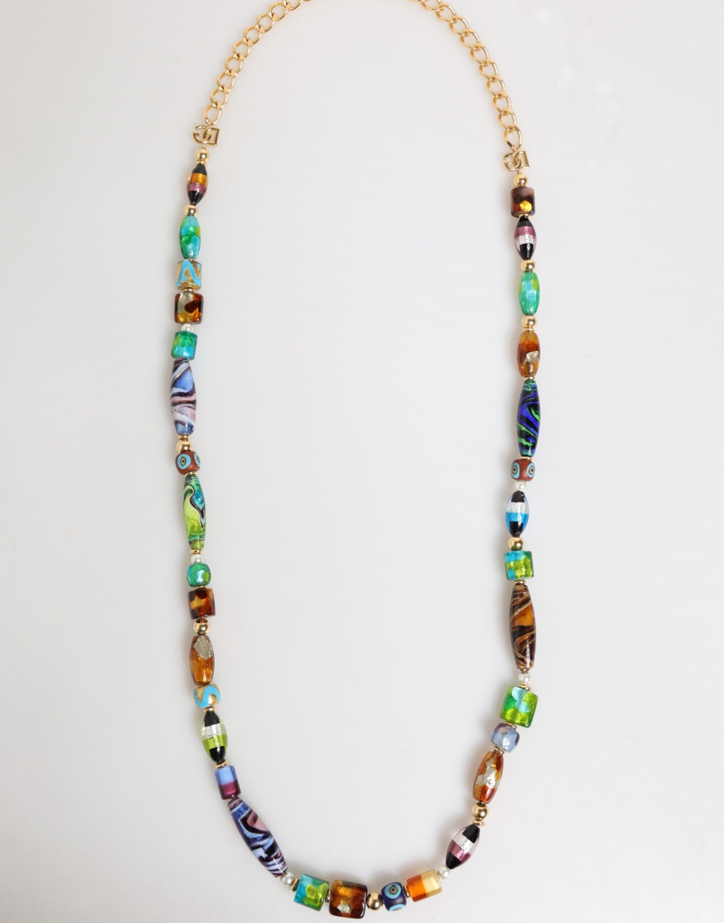 Collana con perle di vetro di Murano multicolore Dolce &amp; Gabbana in ottone per donna