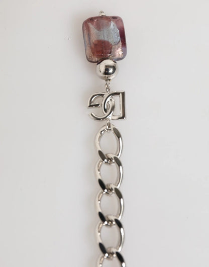 Collana in ottone e zama con perline in vetro di Murano multicolore Dolce &amp; Gabbana