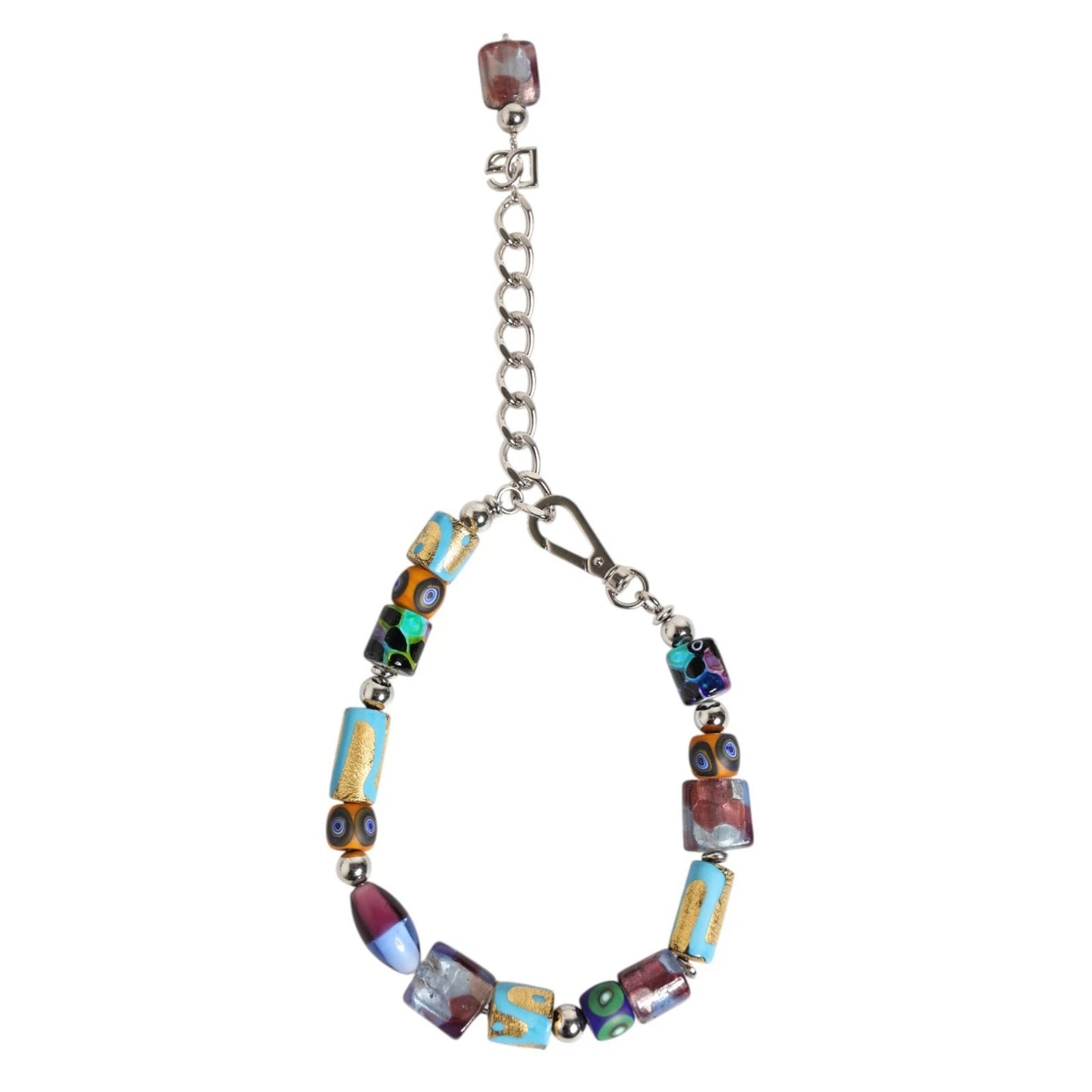 Collana in ottone e zama con perline in vetro di Murano multicolore Dolce &amp; Gabbana