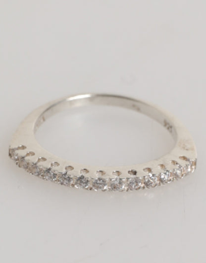 Anello dell'eternità Nialaya in argento sterling 925 con pavé di zirconi cubici e cristalli