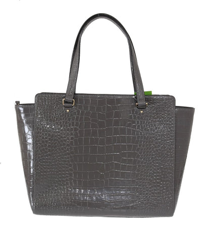 Borsa a mano Elissa Bristol Drive in pelle goffrata coccodrillo grigio Kate Spade