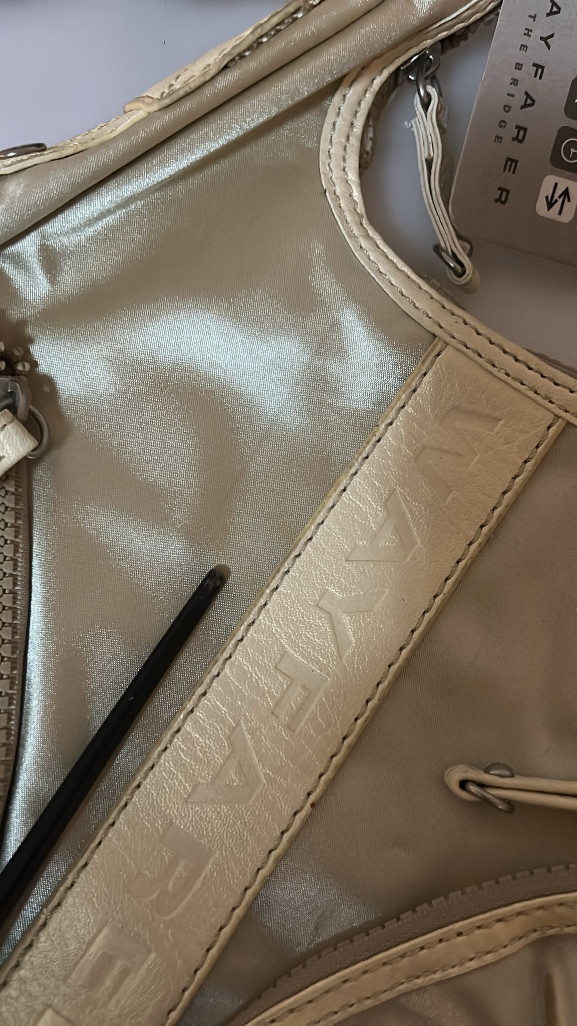 Borsa a tracolla in tessuto WAYFARER bianca