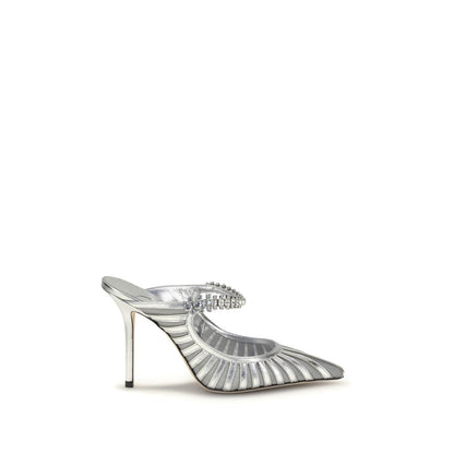 Décolleté con tacco alto in pelle argentata Jimmy Choo