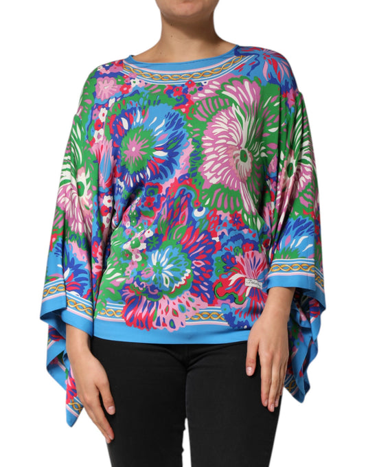 Dolce &amp; Gabbana - Top tunica con stampa floreale multicolore