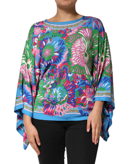 Dolce &amp; Gabbana - Top tunica con stampa floreale multicolore