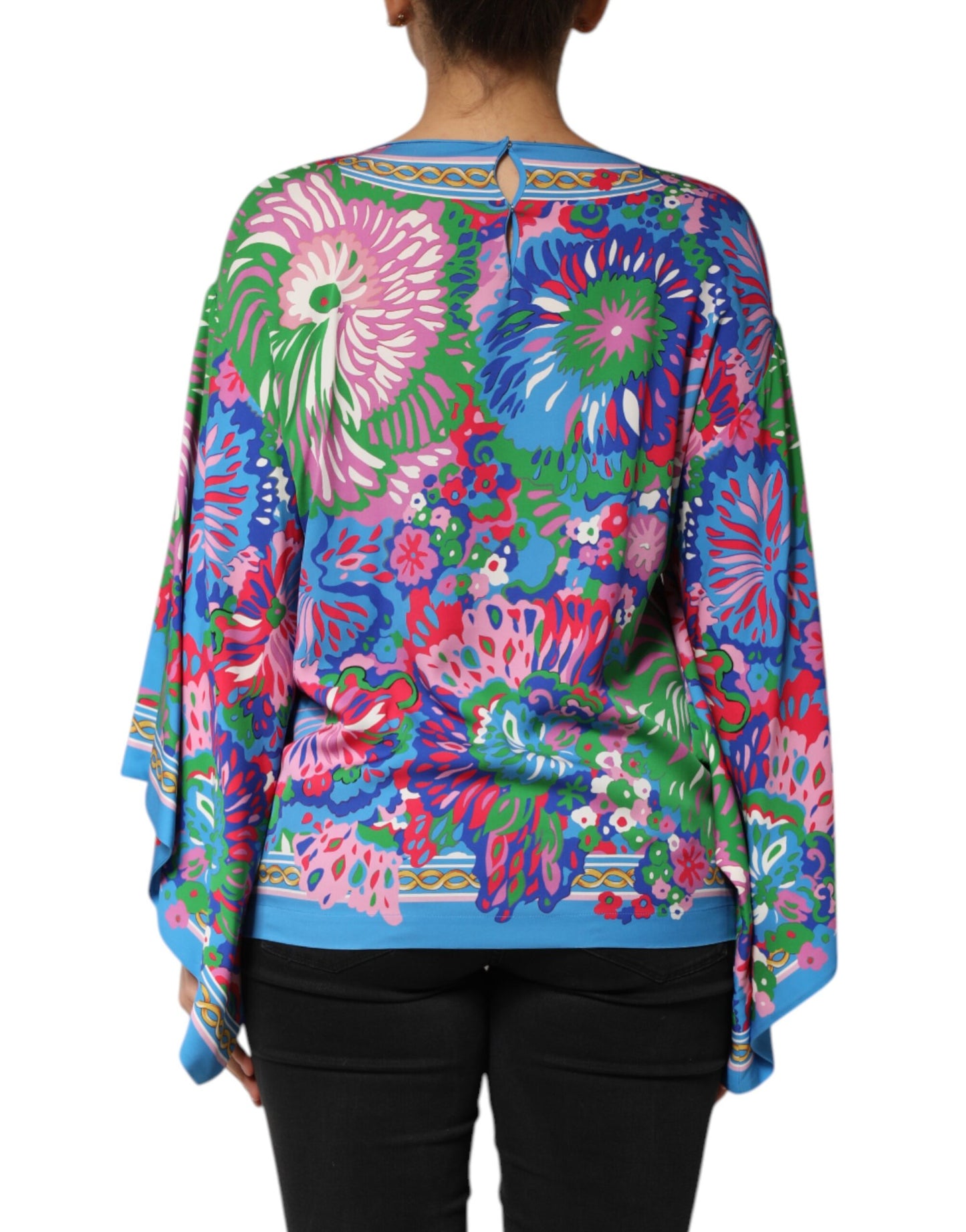 Dolce &amp; Gabbana - Top tunica con stampa floreale multicolore