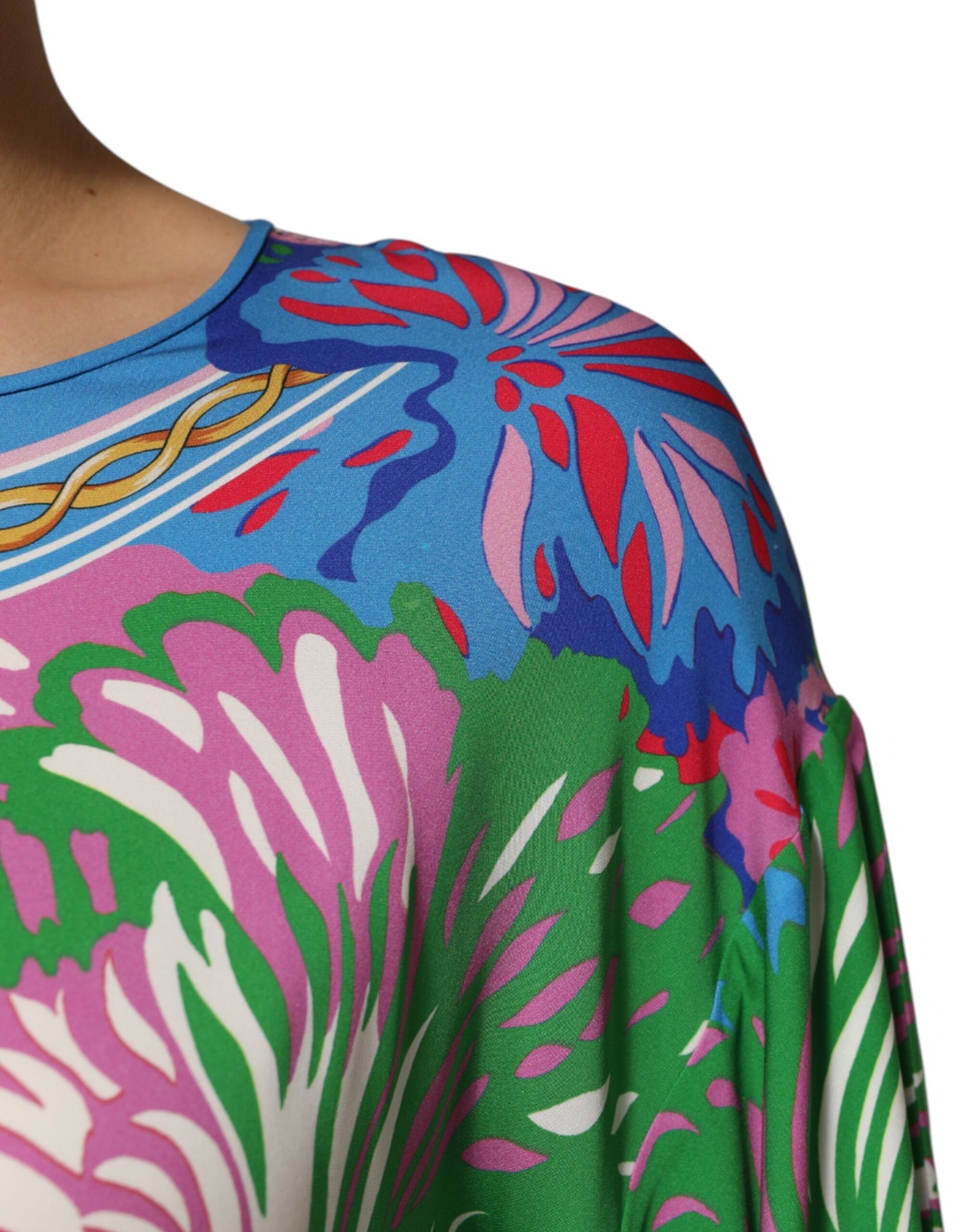 Dolce &amp; Gabbana - Top tunica con stampa floreale multicolore