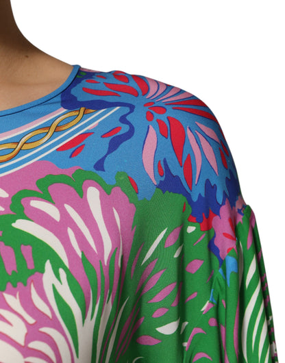 Dolce &amp; Gabbana - Top tunica con stampa floreale multicolore