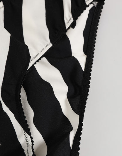 Dolce &amp; Gabbana Slip intimo con stampa zebrata nera e bianca